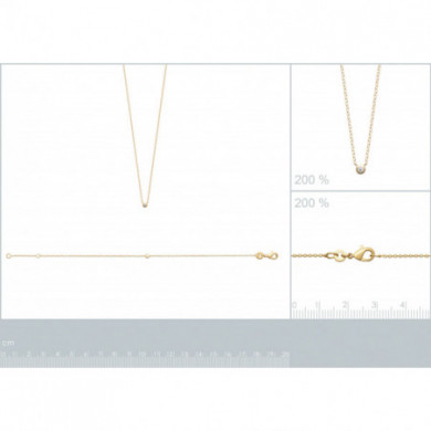 Bracelet plaqué or 18 carats oxyde de zirconium Influences