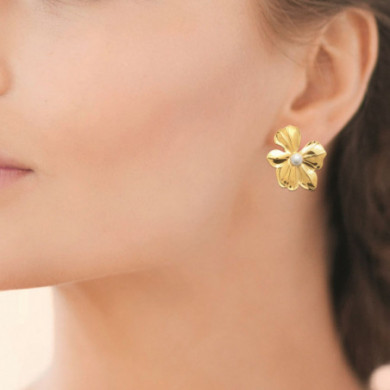 Boucles d’oreilles femme or acier inoxydable Influences