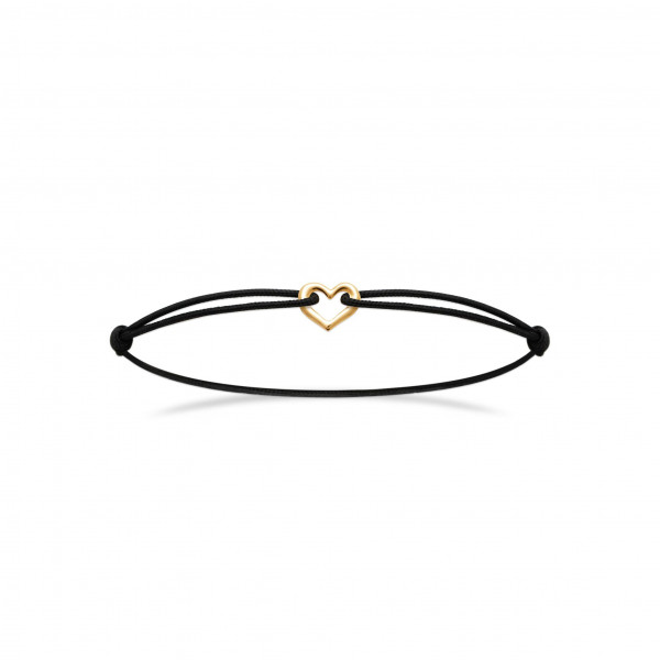 Bracelet cordon or femme coeur Influences