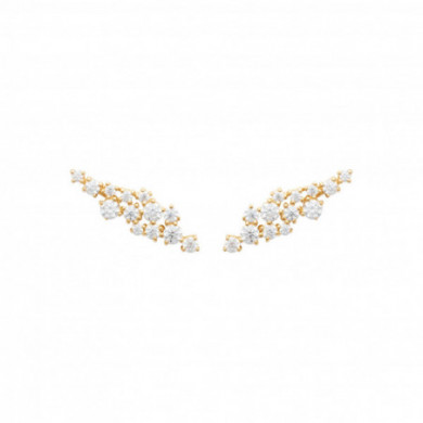 Boucles d’oreilles or puces et oxydes de zirconium Influences