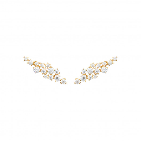 Boucles d’oreilles or puces et oxydes de zirconium Influences