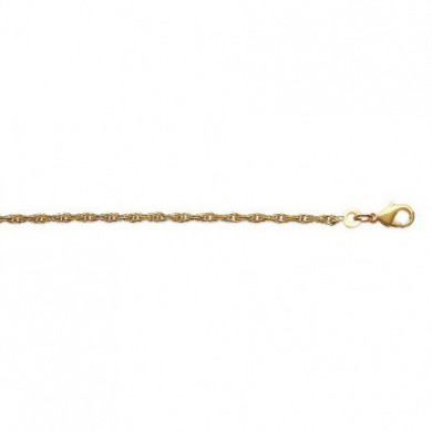 Chaîne plaqué or 18 carats maille corde Influences