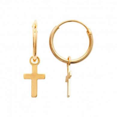 Mini créoles or femme croix Influences