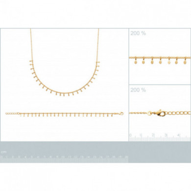 Collier femme or breloques ciselées Influences
