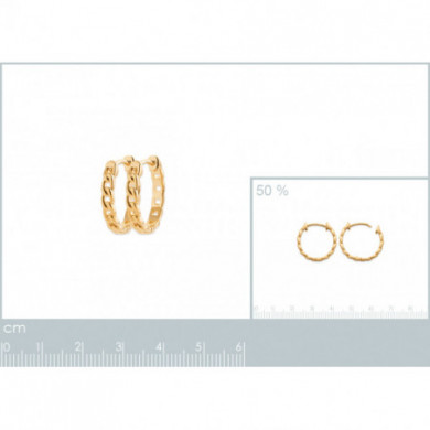 Créoles or femme maille gourmette Influences