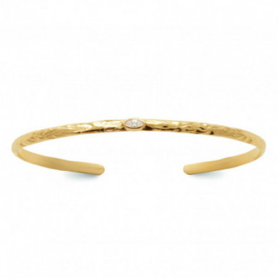 Bracelet or femme jonc oxyde de zirconium Influences