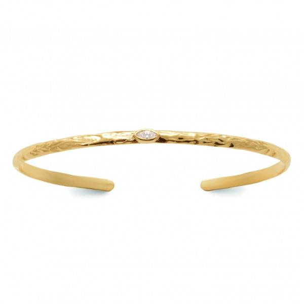 Bracelet or femme jonc oxyde de zirconium Influences