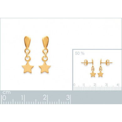 Boucles d’oreilles or femme étoile Influences