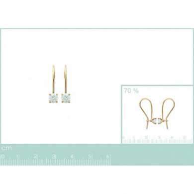 Boucles d’oreilles or femme oxydes de zirconium Influences