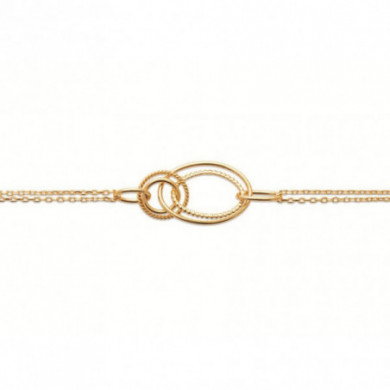 Bracelet Or femme ovale perlé Influences