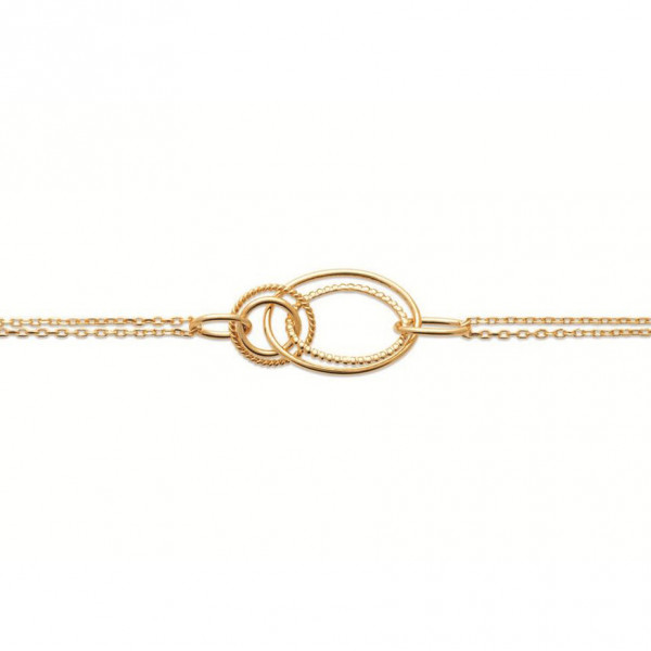 Bracelet Or femme ovale perlé Influences