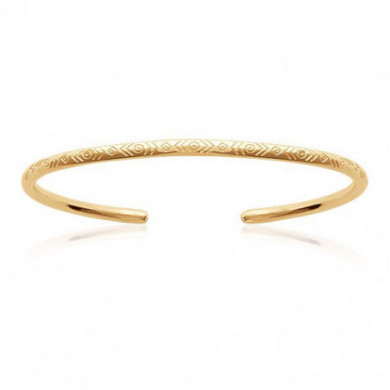 Bracelet or femme jonc gravé Influences