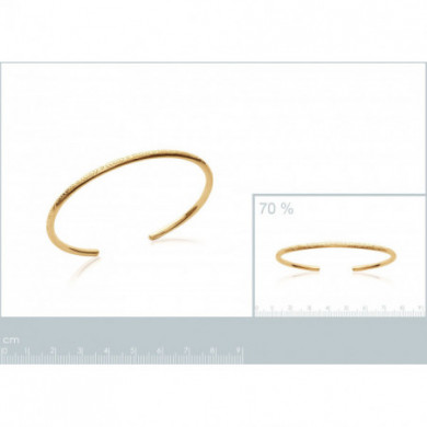 Bracelet or femme jonc gravé Influences