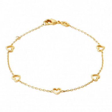 Bracelet Or femme coeurs Influences