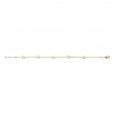 Bracelet Or femme coeurs Influences