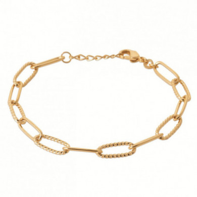 Bracelet Or femme maille rectangulaire Influences