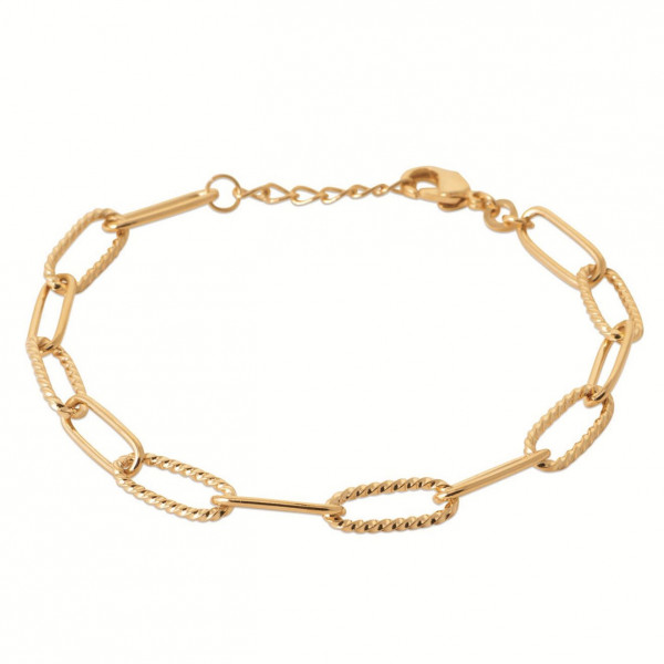 Bracelet Or femme maille rectangulaire Influences