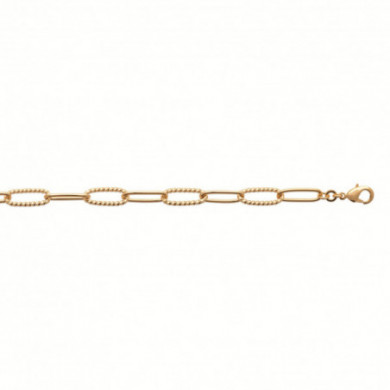 Bracelet Or femme maille rectangulaire Influences