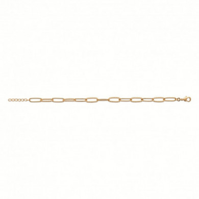 Bracelet Or femme maille rectangulaire Influences