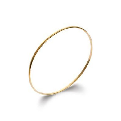 Bracelet or jonc rond massif demi-jonc Influences ép. 2 mm