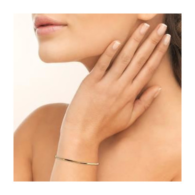 Bracelet or jonc rond massif demi-jonc Influences ép. 2 mm