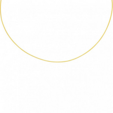 Collier Femme Or Oméga cable rond semi rigide 1,3 mm