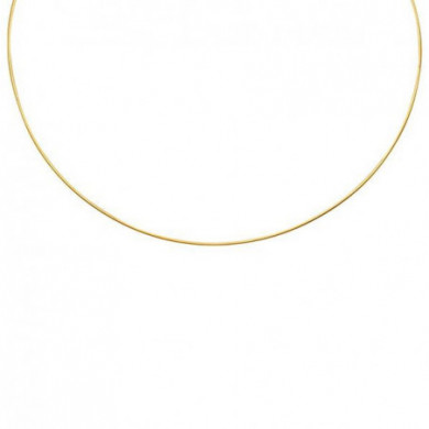 Collier Femme Or Oméga cable rond semi rigide 1 mm