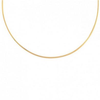 Collier Femme Or Oméga cable rond semi rigide 1,9 mm
