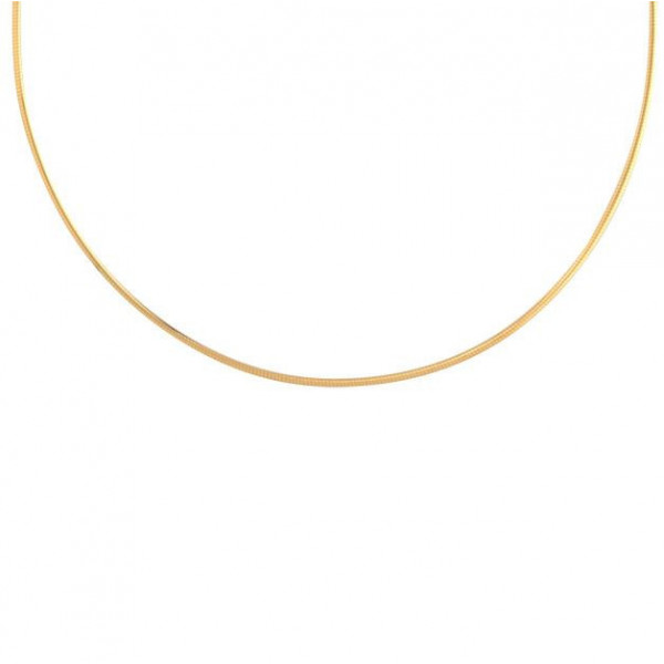 Collier Femme Or Oméga cable rond semi rigide 1,9 mm