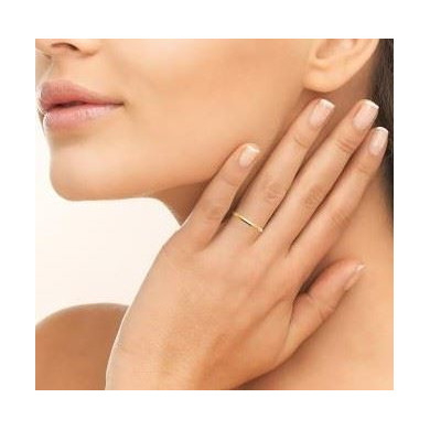 Bague alliance plaqué or 18 carats lisse 2mm Influences.