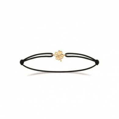 Bracelet cordon or femme trèfle Influences