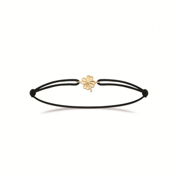 Bracelet cordon or femme trèfle Influences
