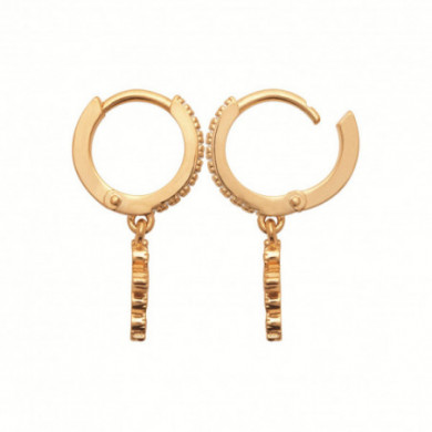 Mini créoles or femme croix et oxydes de zirconium Influences