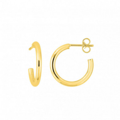 Boucles d'oreilles or 18 carats Créoles or jaune 16mm