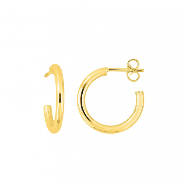 Boucles d'oreilles or 18 carats Créoles or jaune 16mm