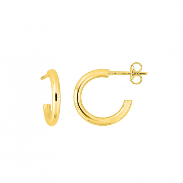 Boucles d'oreilles or 18 carats Créoles or jaune 14mm
