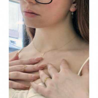 Pendentif or 18 carats Lettre A