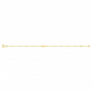 Bracelet or 18 carats croix ciselé