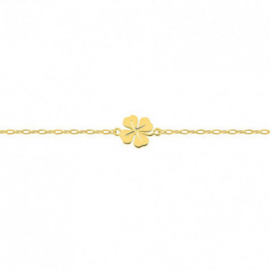 Bracelet or 18 carats trèfle à 4 feuilles