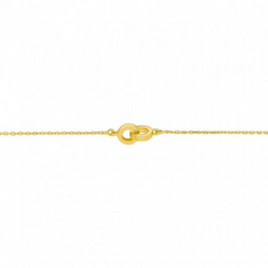 Bracelet or 18 carats 2 anneaux entrelacés