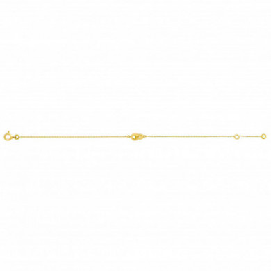 Bracelet or 18 carats 2 anneaux entrelacés