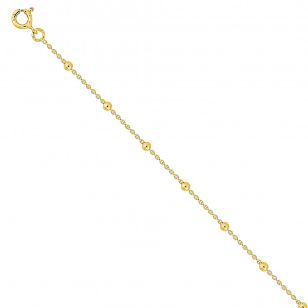 Bracelet or 18 carats boules alternée forçat