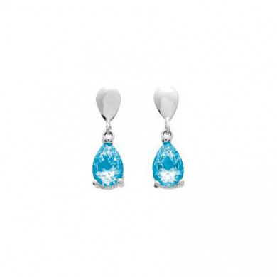 Boucles d'oreilles Or 18 carats Pendantes Topaze