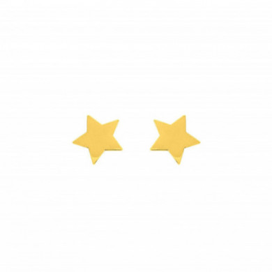 Boucles d'oreilles or 18 carat étoile à cinq branches