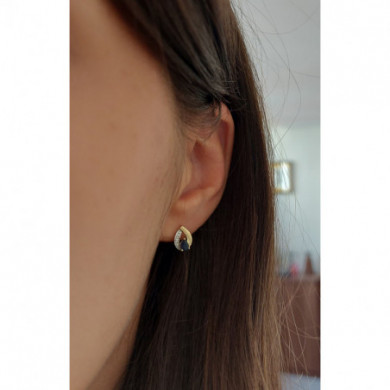 Boucles d'oreilles or 18 carats saphir