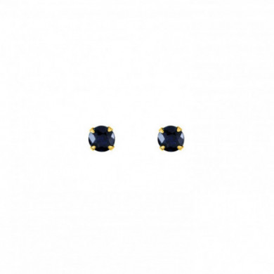Boucles d'oreilles or 18 carats saphir bleu