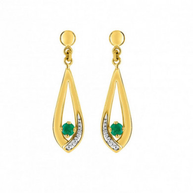 Boucles d'oreilles or 18 carats pendantes