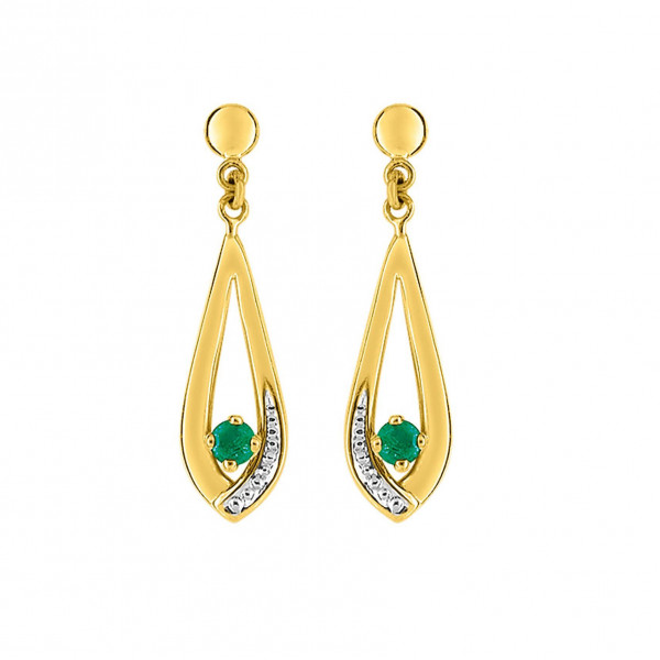 Boucles d'oreilles or 18 carats pendantes