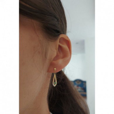 Boucles d'oreilles or 18 carats pendantes