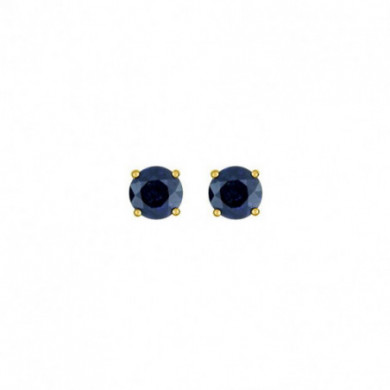 Boucles d'oreilles or 18 carats saphir bleu